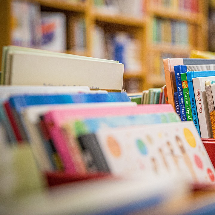 books stack bookshelf modern